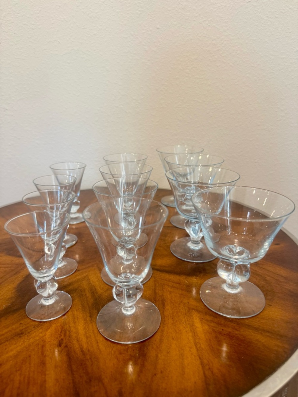 12 Seneca Glass Ingrid Blue Hand Blown   Stemware Wine & Cocktail